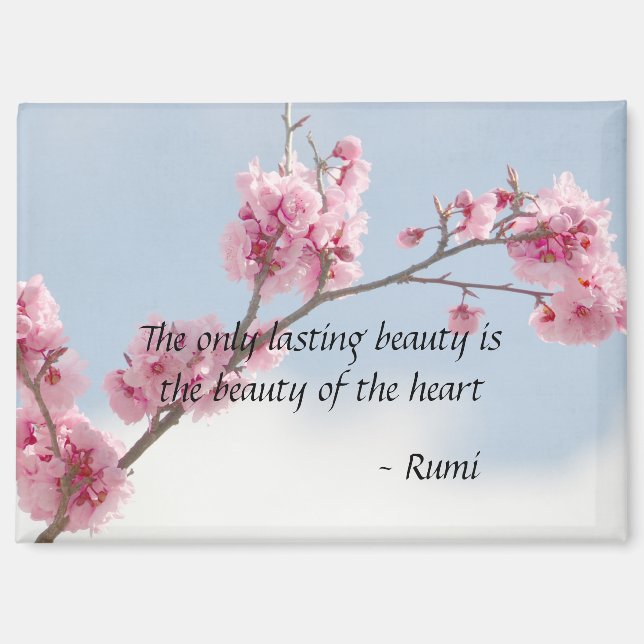 Cherry Blossom Blume Inspiration Zitat Magnet (Vorderseite)