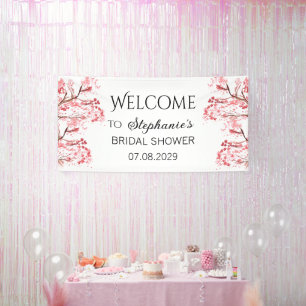Cherry Blossom Blume Rustikales Brautparty Banner
