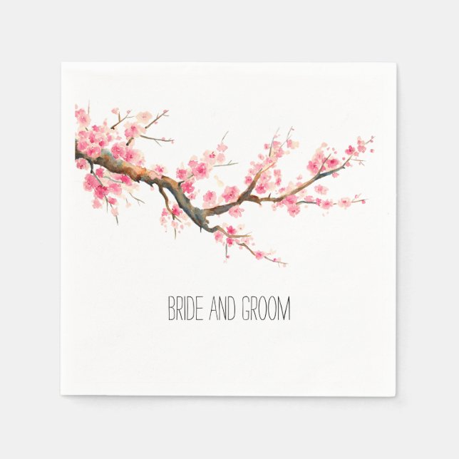 Cherry Blossom Blume Serviette (Vorderseite)