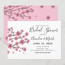 Cherry Blossom Blush Botanisches Brautparty Einladung