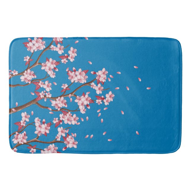Cherry Blossom Branchen Custom Bath Mat Badematte (Vorderseite)