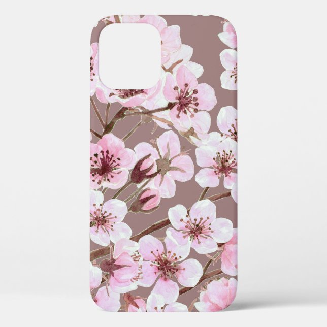 Cherry Blossom Branchen Wasserfarben Muster Case-Mate iPhone Hülle (Rückseite)
