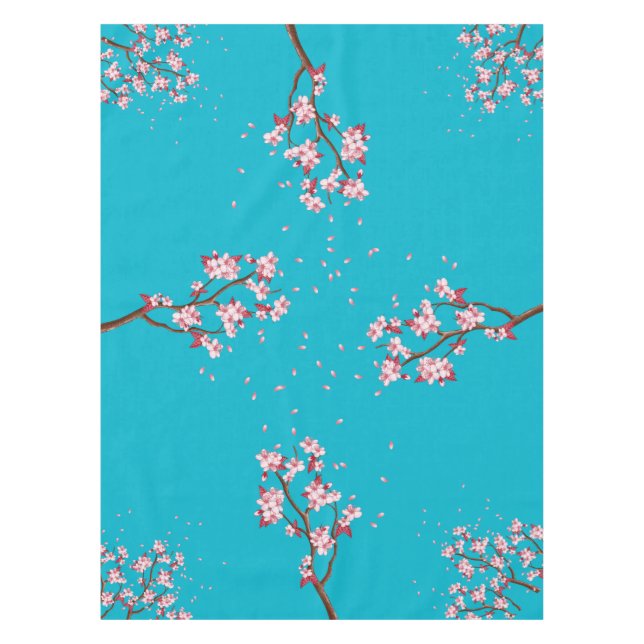 Cherry Blossom Branches Custom Table Tuch Tischdecke (Vorderseite)