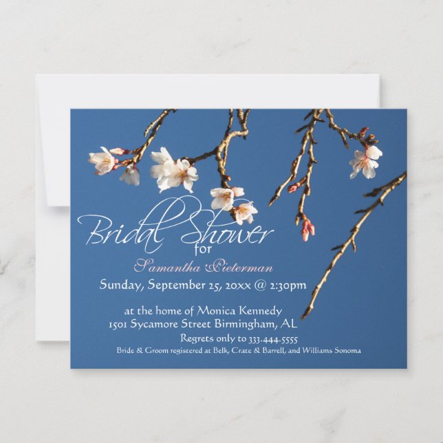 Cherry Blossom Bridal Dusche Einladung (Vorderseite)