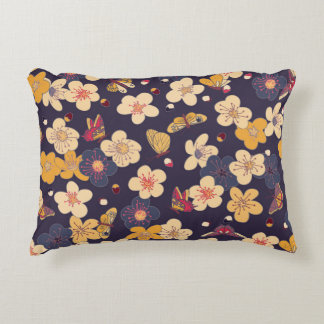 Cherry Blossom Butterfly Asian Print Dekokissen