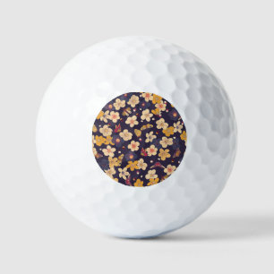 Cherry Blossom Butterfly Asian Print Golfball
