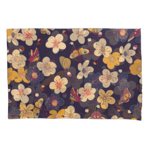Cherry Blossom Butterfly Asian Print Kissenbezug