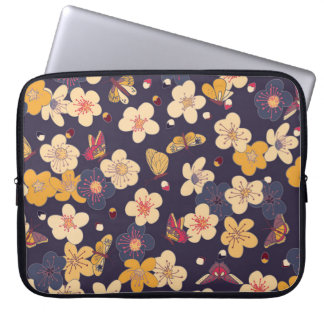 Cherry Blossom Butterfly Asian Print Laptopschutzhülle