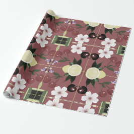 Cherry Blossom & Citrus Wrapping Paper Geschenkpapier