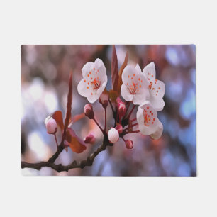 Cherry Blossom Cluster mit rosa und blau Fußmatte