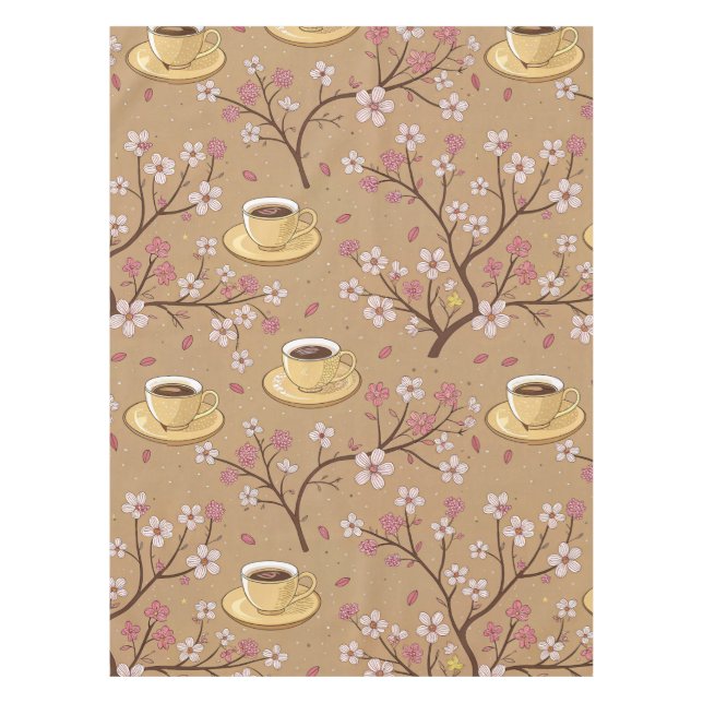 Cherry Blossom Coffee Cozy Pattern (1) Tischdecke (Vorderseite)