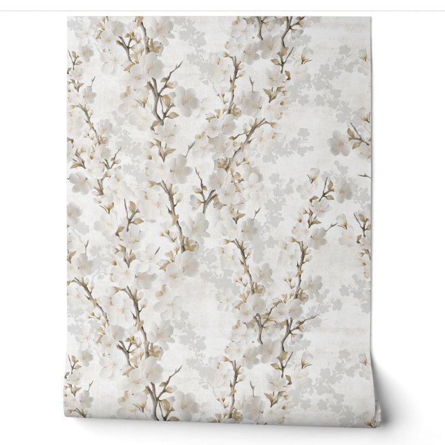 Cherry blossom - crem soft wallpaper rolls tapete (Abrollen)