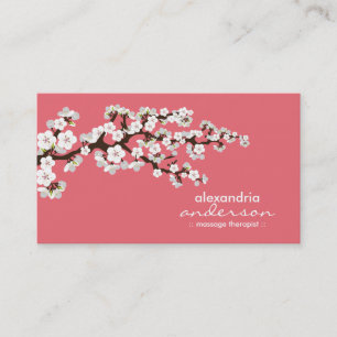 Cherry Blossom Custom Business Cards (rosa) Visitenkarte
