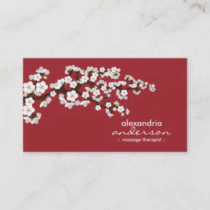 Cherry Blossom Custom Business Cards (rot) Visitenkarte