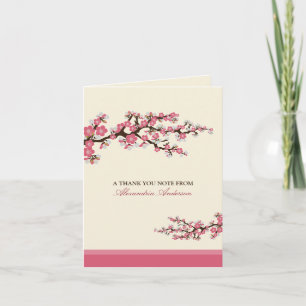 Cherry Blossom Custom Dankeschön Karte (pink)