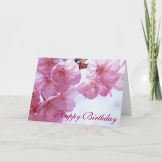 Cherry Blossom D1 individuell anpassbare Geburtsta Karte