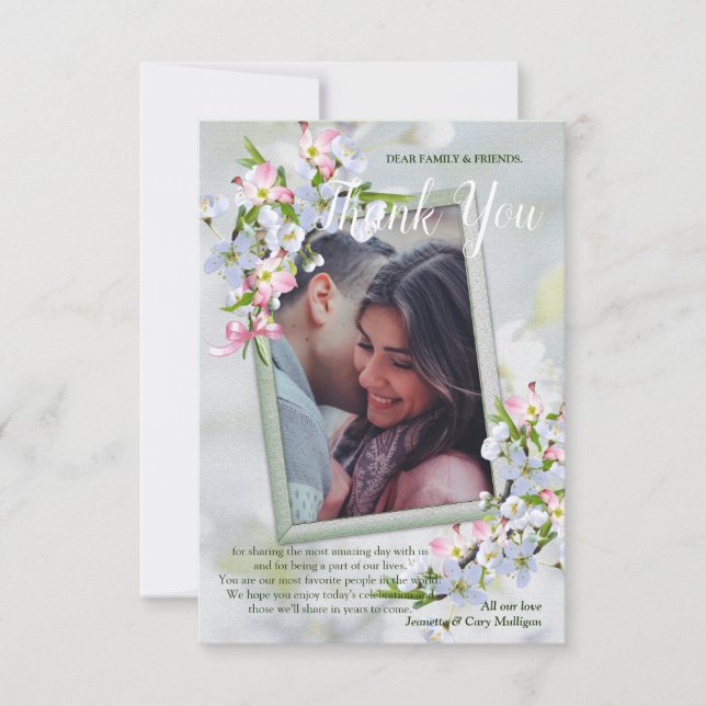 Cherry Blossom danke Ihnen Karten (Vorderseite)