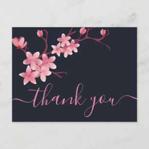 Cherry Blossom Danke, Postcard Postkarte