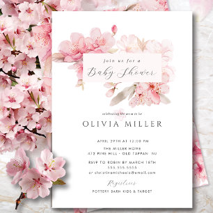 Cherry Blossom Délice Baby shower Invitation