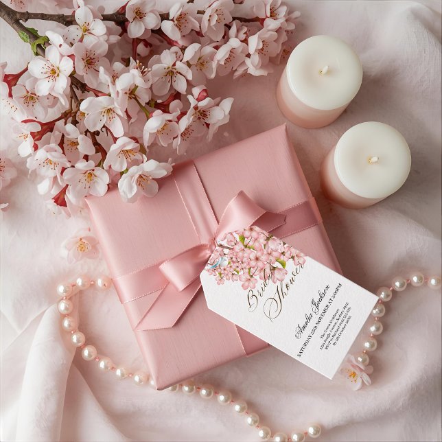 Cherry Blossom Delight Bridal Dusche Einladung Geschenkanhänger (Von Creator hochgeladen)