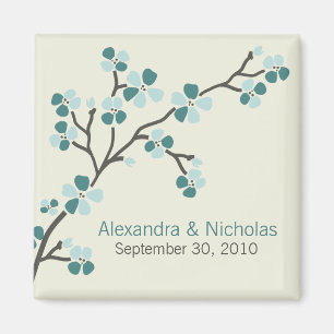 Cherry Blossom Designer Gastgeschenk Hochzeit 2 (a Magnet
