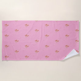 Cherry Blossom Dream: Koi Fish Art Print Strandtuch