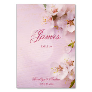 Cherry Blossom Elegant Hochzeittisch Platzkarten Tischnummer