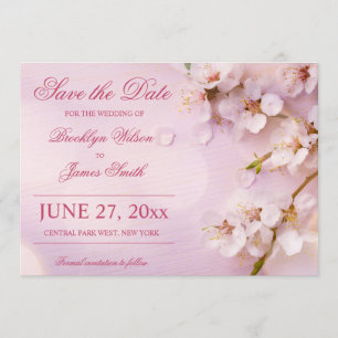 Cherry Blossom Elegant Wedding speichern Sie die D Save The Date