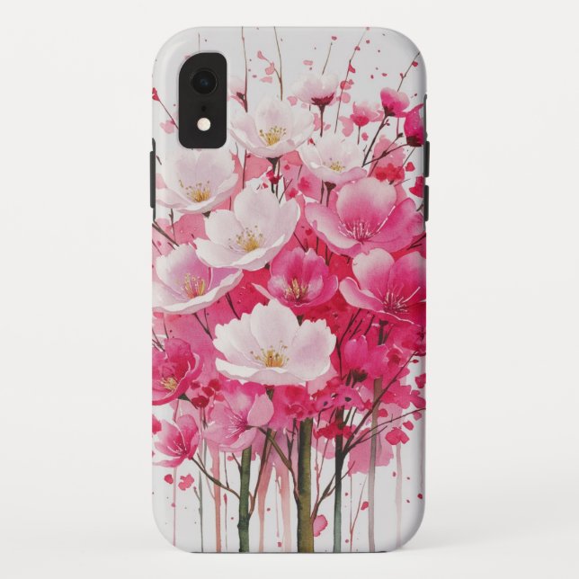 Cherry Blossom Elegante - Blumendesign Case-Mate iPhone Hülle (Rückseite)