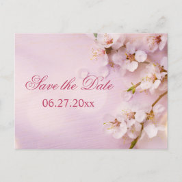 Cherry Blossom Elegante Hochzeit retten Termine An Ankündigungspostkarte