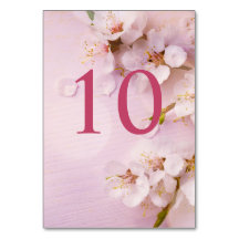 Cherry Blossom Elegante Tischnummern für Hochzeite