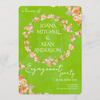 Cherry Blossom Engagement Party Invitation