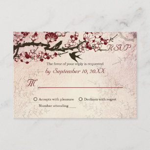 Cherry Blossom et mariage des inséparables RSVP