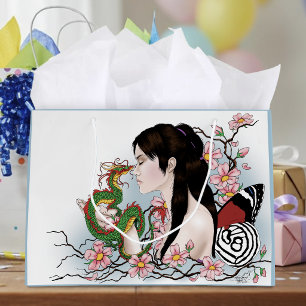 Cherry Blossom Fairy Dragon Freundschaft Große Geschenktüte
