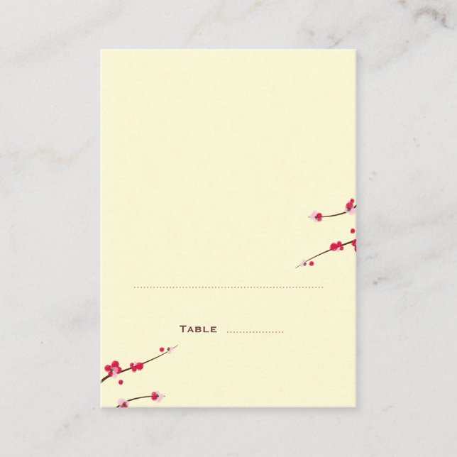 Cherry Blossom Faltäre Platzkarten (Vorderseite)