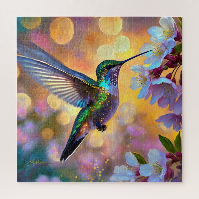 Cherry Blossom Fantasy Hummingbird (Vertikal)