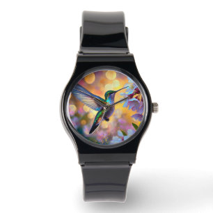 Cherry Blossom Fantasy Hummingbird Armbanduhr