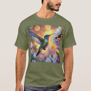Cherry Blossom Fantasy Hummingbird T-Shirt