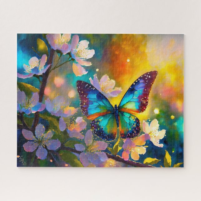 Cherry Blossom Fantasy Sunrise Butterfly (Horizontal)
