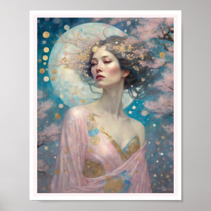 Cherry Blossom Femme Profil Art Déco Art Déco