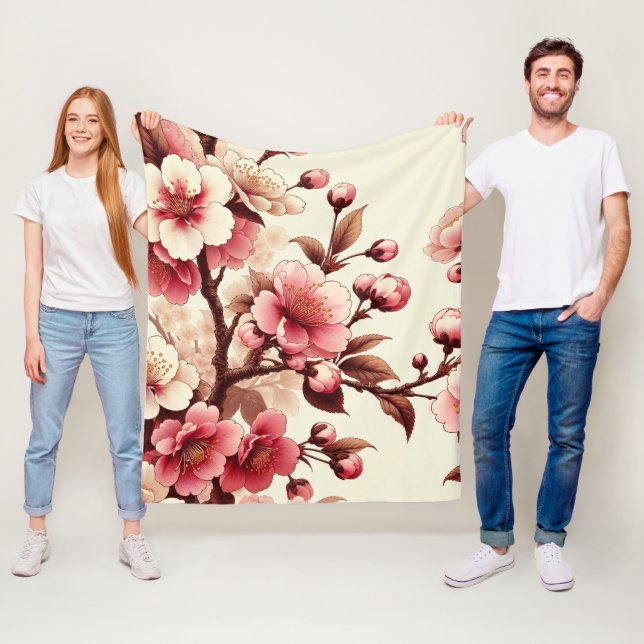 Cherry Blossom Fleecedecke (Beispiel)