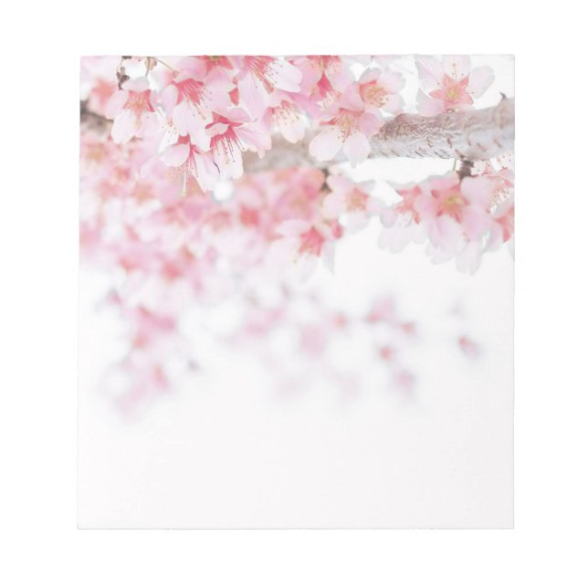 CHERRY BLOSSOM FLORAL NOTEPAD NOTIZBLOCK (Vorderseite)
