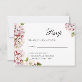 Cherry blossom Floral RSVP card