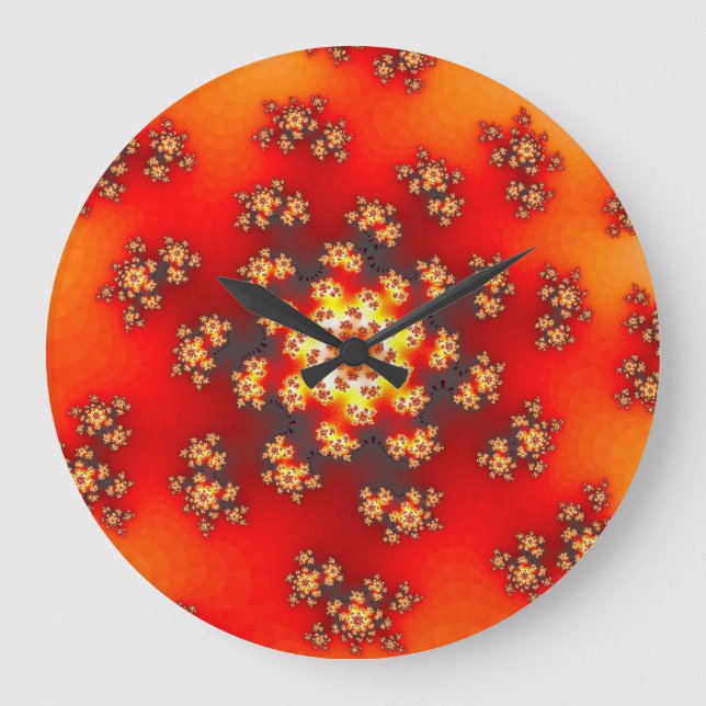 Cherry Blossom Floral Sprinkles Große Wanduhr (Vorderseite)
