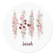 Cherry Blossom Floral Watercolor, Name hinzufügen