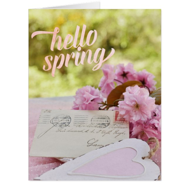 Cherry Blossom Flower Loveletter Texte de printemp (Devant)
