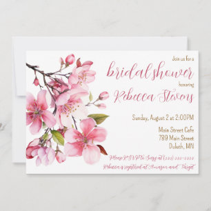 Cherry Blossom, Frühjahr-Brautparty Einladung