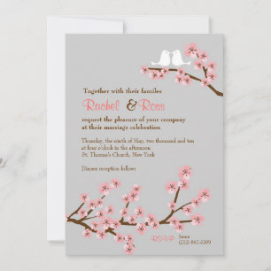 Cherry Blossom Garden Wedding Einladung