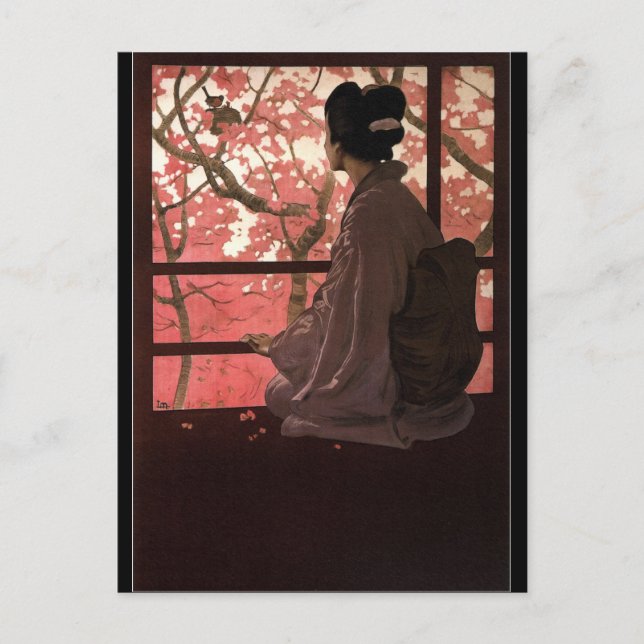 CHERRY BLOSSOM GEISHA POSTKARTE (Vorderseite)