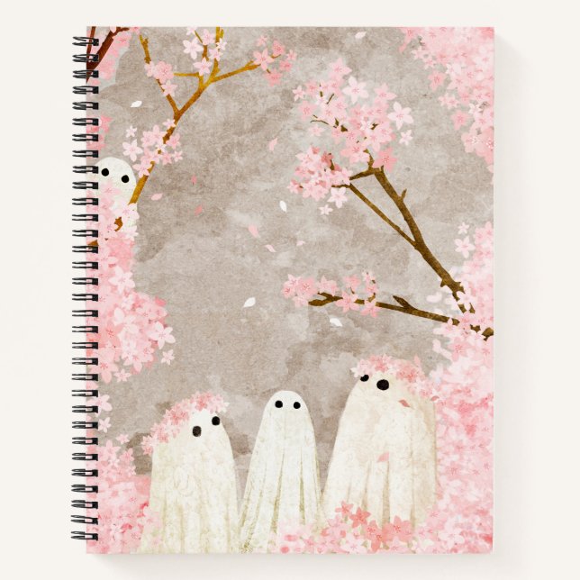 Cherry Blossom Ghosts Notizbuch (Vorderseite)
